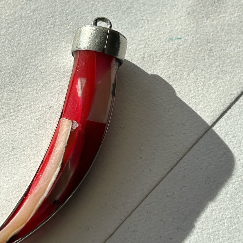 Red and Silver Men's Pendant
